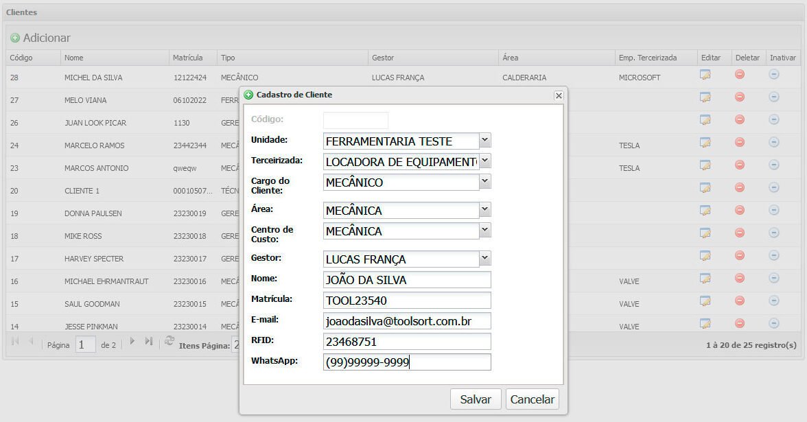 Gestão de Terceirizados, Management of Outsourced